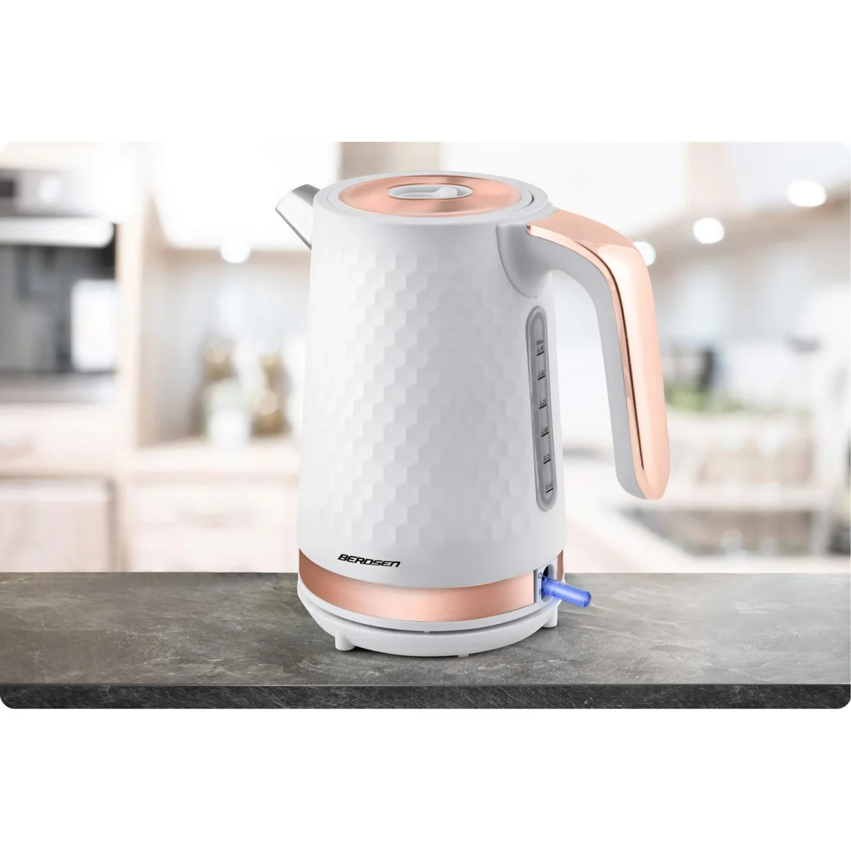 Електрочайник Berdsen BD-705 1.7 л білий та мідний - Зображення 9