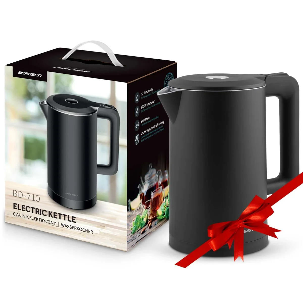 Електрочайник 1.7 л Berdsen BD-710 чорний - Зображення 13
