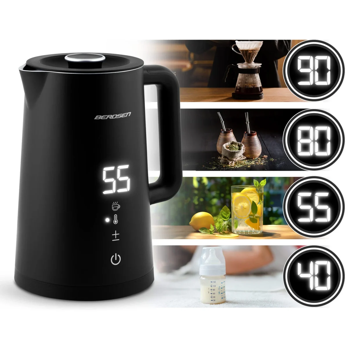 Електрочайник Berdsen BD-709 1.7 л чорний - Зображення 11