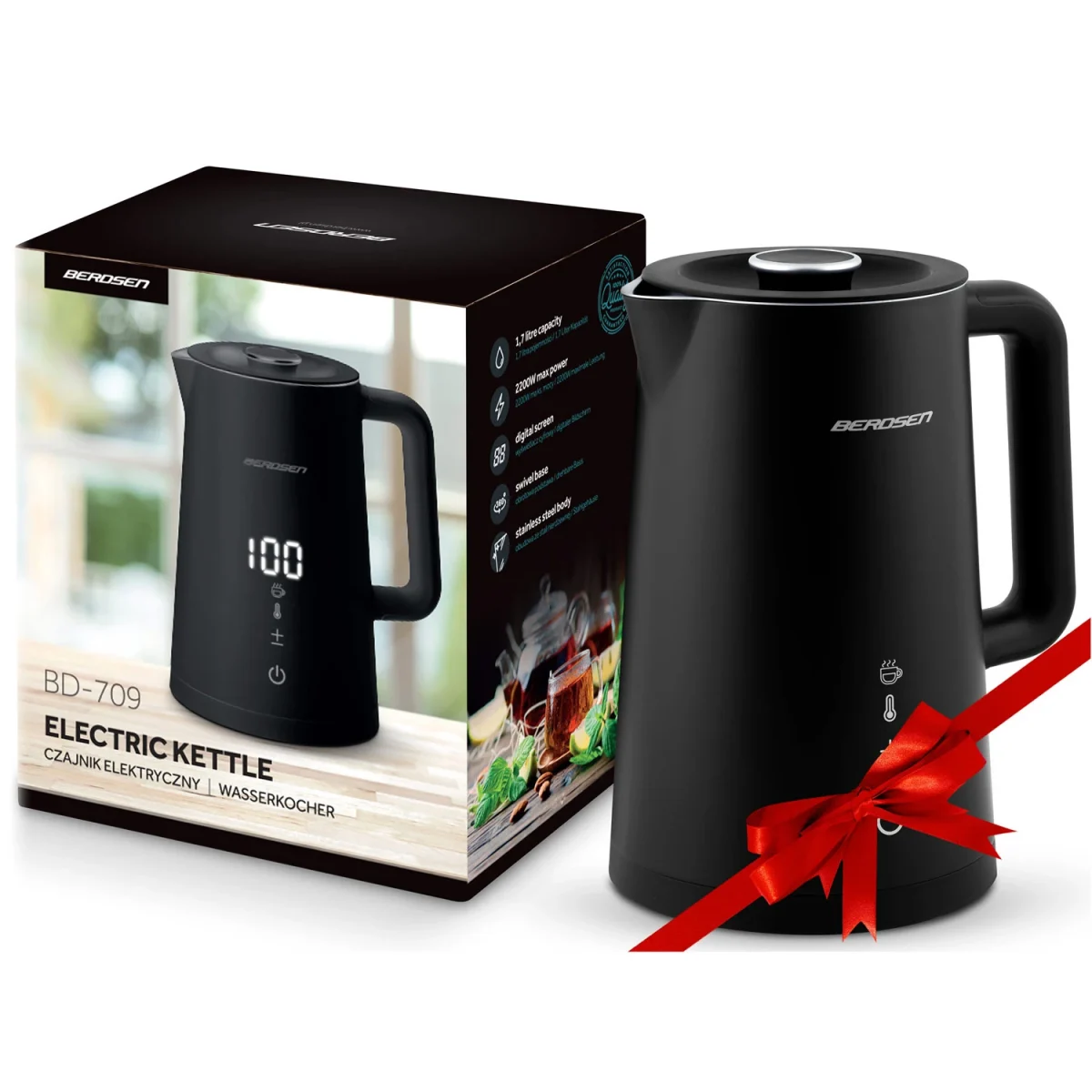 Електрочайник Berdsen BD-709 1.7 л чорний - Зображення 12