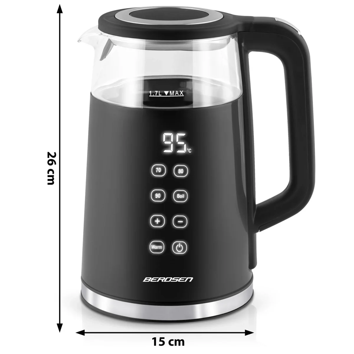 Електрочайник 1.7 л Berdsen BD-707 чорний - Зображення 6