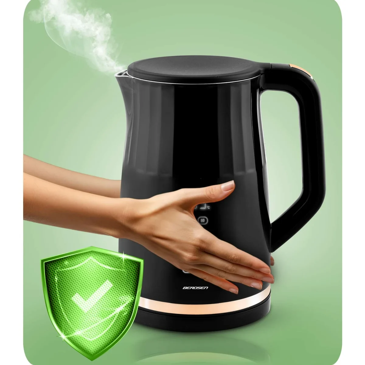 Електрочайник 1.7 л Berdsen BD-706 чорний - Зображення 10