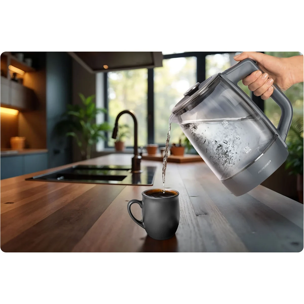 Електрочайник Berdsen BD-711 скляний з об'ємом 1.7 л - Зображення 15