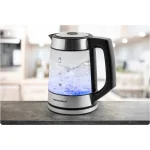 Електрочайник Berdsen BD-704 скляний 1,7 л, чорно-срібний - Зображення 12