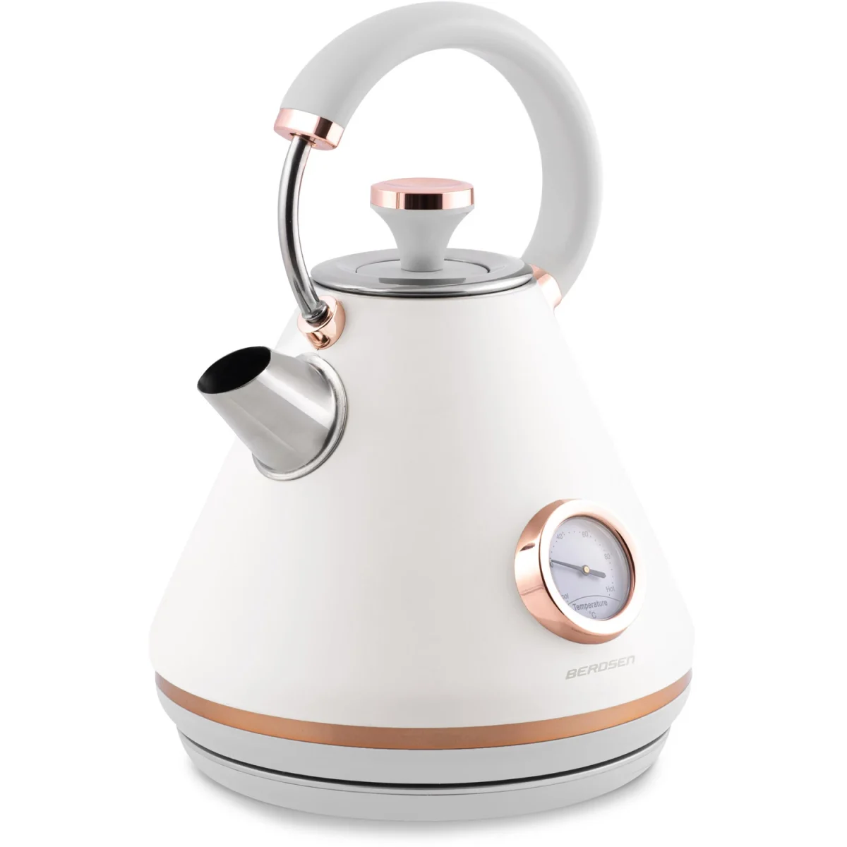 Електрочайник з термометром 1.7 л Berdsen BD-701 білий - Зображення 6