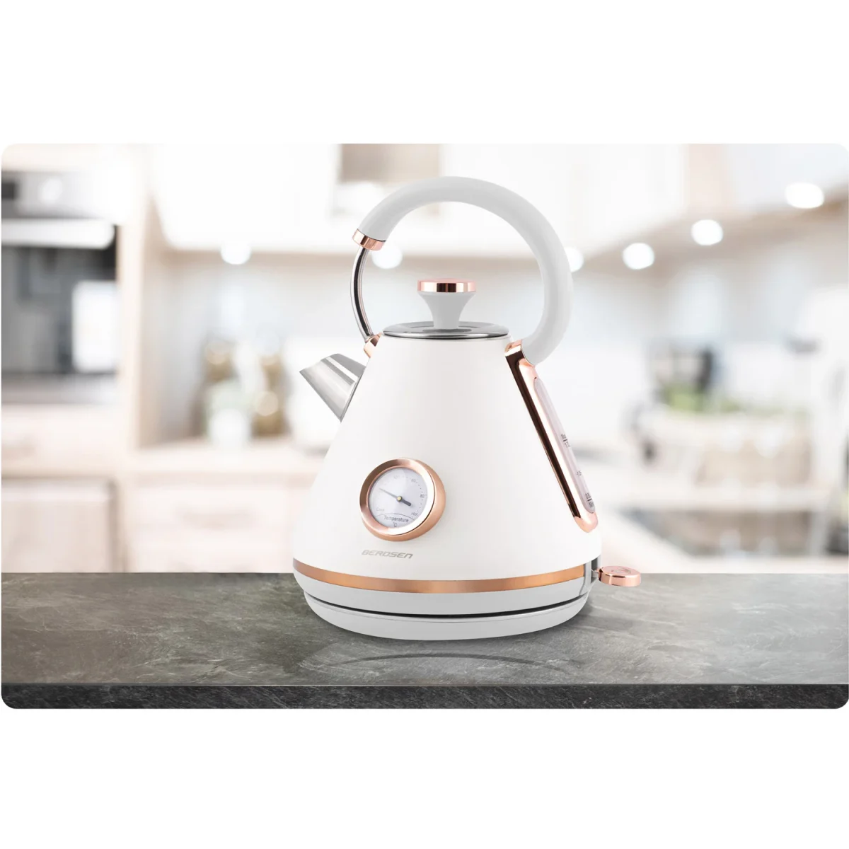 Електрочайник з термометром 1.7 л Berdsen BD-701 білий - Зображення 10