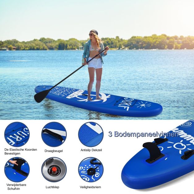 Дошка для SUP Costway SP37090 297см: Стабільність і комфорт на воді - Зображення 2