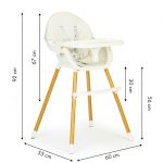 Стільчик для годування ECOTOYS 2в1 HA-004 бежевий: Комфорт і універсальність для щасливих моментів з малюком - Зображення 6