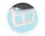 Складний дитячий стільчик для годування ECOTOYS 3 в 1 HA-009 сірий: Зручність, функціональність і стиль для вашого малюка - Зображення 5