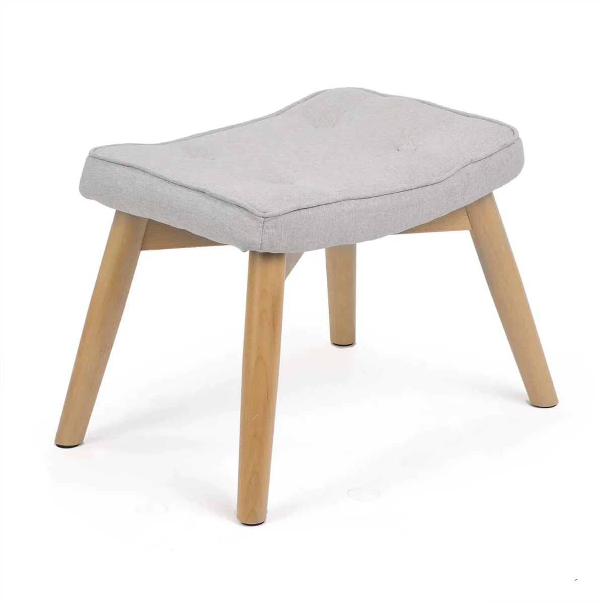 Скандинавське крісло з підніжками, світло-сіре - Зображення 3