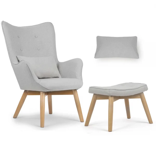 Скандинавське крісло з підніжками