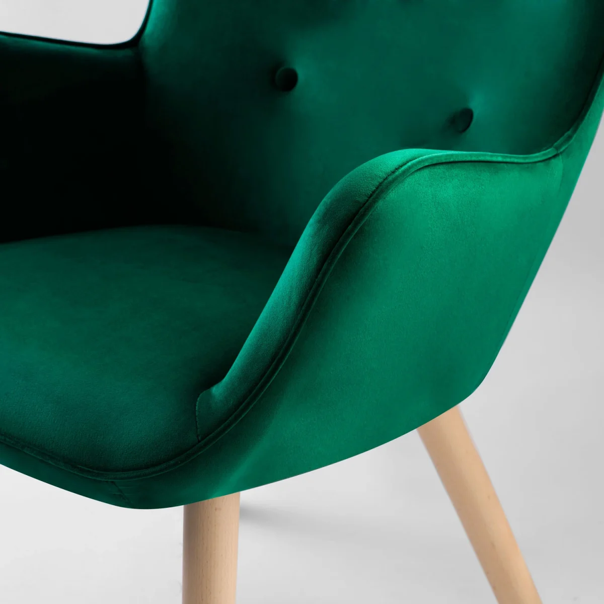 Крісло Sofatel Norse з підніжкою, темно-зелене - Зображення 5