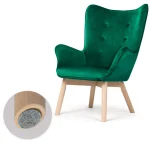 Крісло Sofatel Norse з підніжкою, темно-зелене - Зображення 10