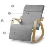 Крісло-гойдалка Suzi - світло-сірий - Зображення 7