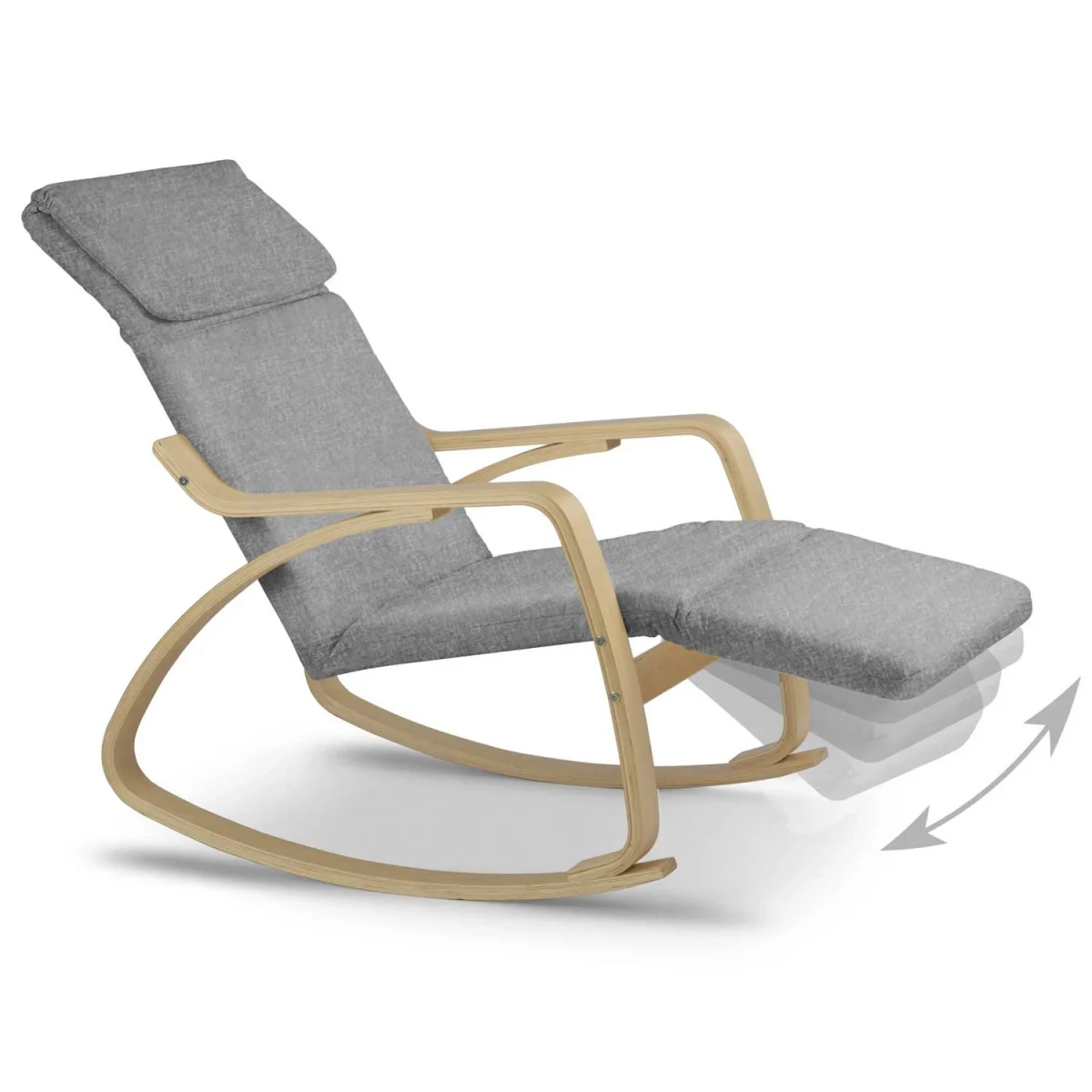 Крісло-гойдалка Suzi - світло-сірий - Зображення 5