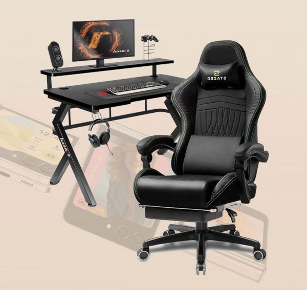 Набір для Геймера: Стіл Huzaro Hero + Крісло STAZER EAGLE