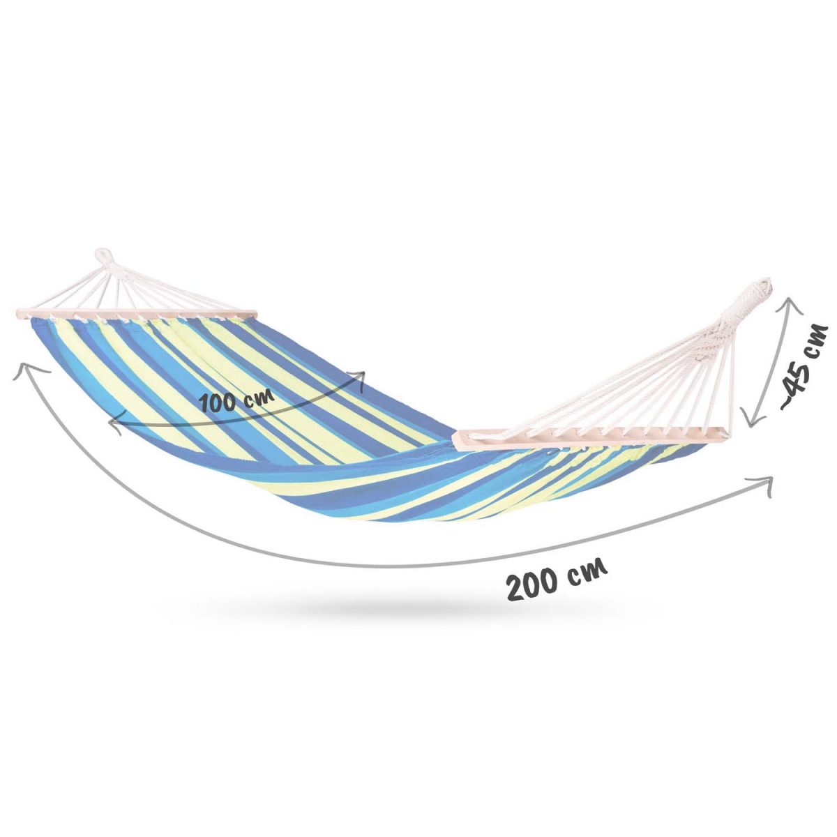 Гамак садовий 200 x 100 см Bahama Single - Ідеальний для спокійного відпочинку - Зображення 7