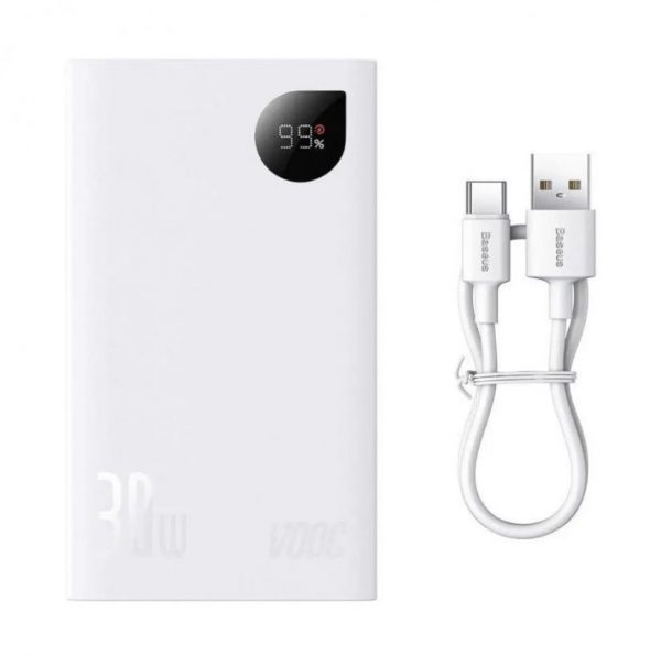 Батарея Універсальна Baseus Adaman 2 20000 mAh 30W White PPAD050002 - Потужний Джерело Енергії