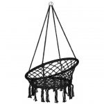 Крісло Підвісне Бразилійське Качалка Гамак Bonro B-092 Чорний - Релакс та Комфорт - Зображення 3
