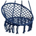 Плетена Садова Гойдалка Підвісна FUNFIT Синя - Стильний Відпочинок на Свіжому Повітрі - Зображення 4