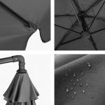 Велика Складна Садова Парасолька CLASSIC UV50 OUTTEC О-66277 - Захист від Сонця та Дощу - Зображення 4