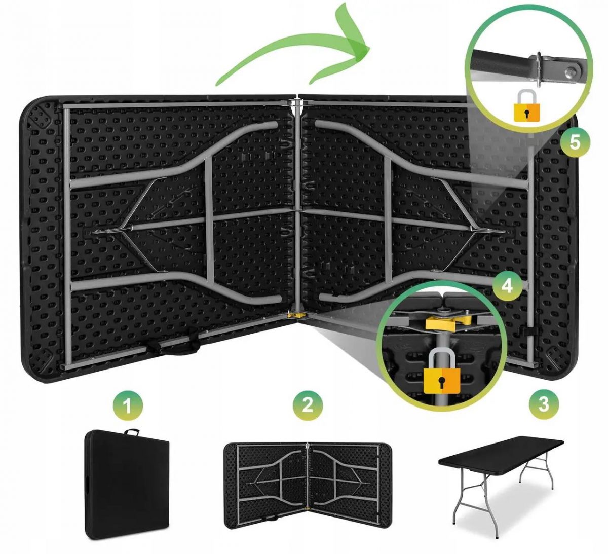 5 см Чорний - Ідеальний для Пікніків та Поїздок