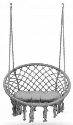 Підвісна Гойдалка Гамак з Подушкою Garden Grey - Комфортний Відпочинок - Зображення 3