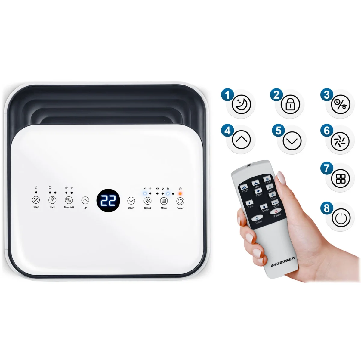 Портативний кондиціонер Berdsen BD-582 9000 BTU - Зображення 10