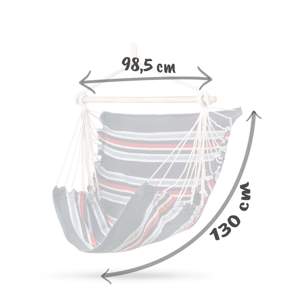 Крісло підвісне бразильське синьо-червоне Sofotel Rodos - Стильний відпочинок - Зображення 4