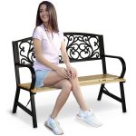 Лавка садова з підлокітниками 122 x 88