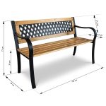 Лавка садова з підлокітниками Sofotel Elion  125 x 77 x 49 см - Комфорт для вашого саду - Зображення 6