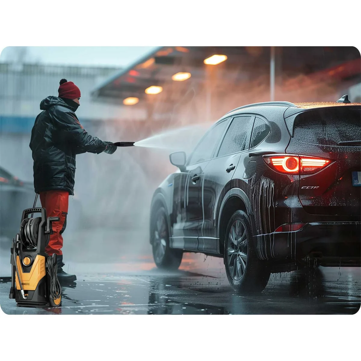 Мийка високого тиску Humberg HM-300 з барабаном 1800W - Зображення 10