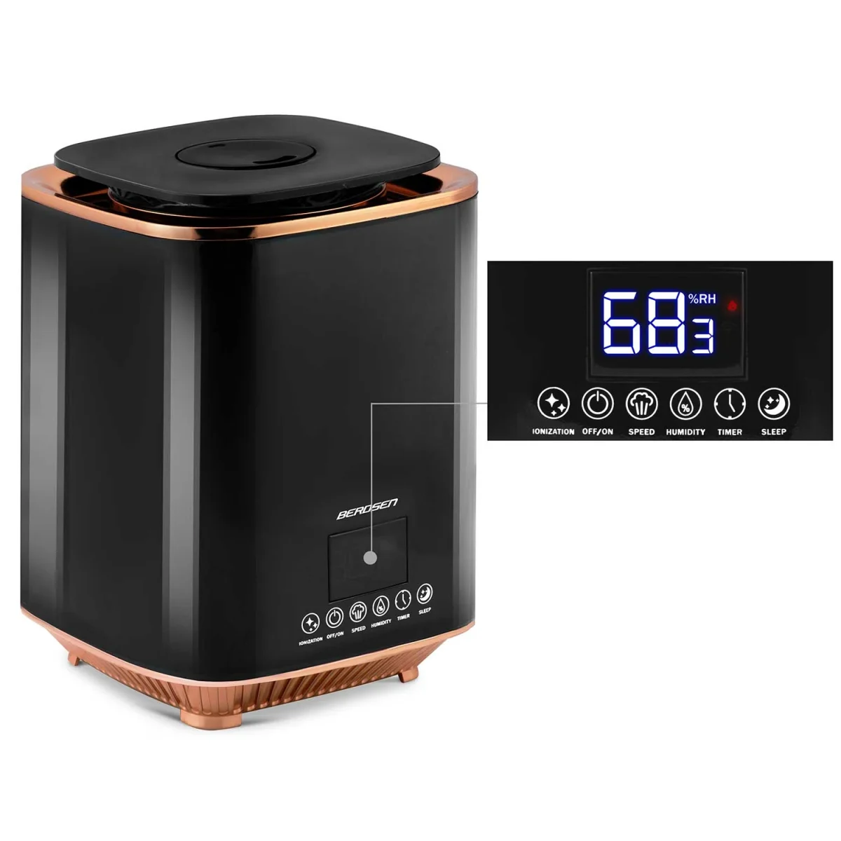 Зволожувач повітря Berdsen BD-502 Black - Зображення 3