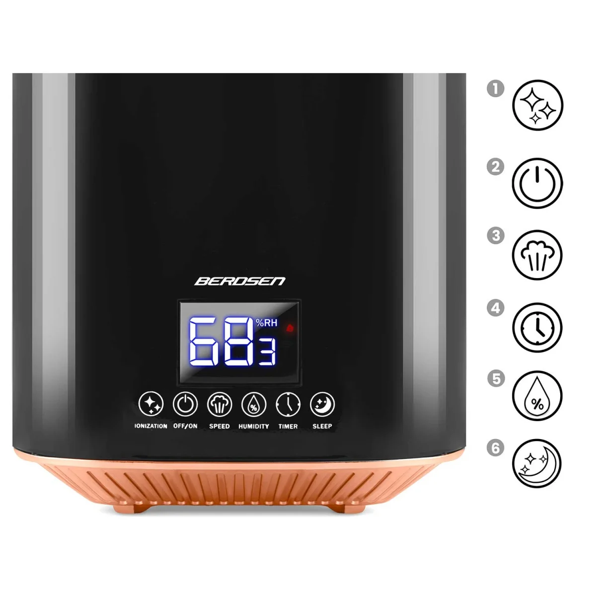 Зволожувач повітря Berdsen BD-502 Black - Зображення 10