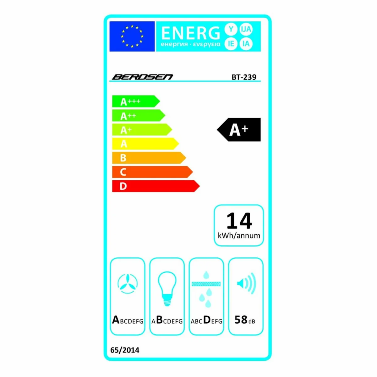 Витяжка кухонна 52 см чорна Berdsen BT-239 - Зображення 11