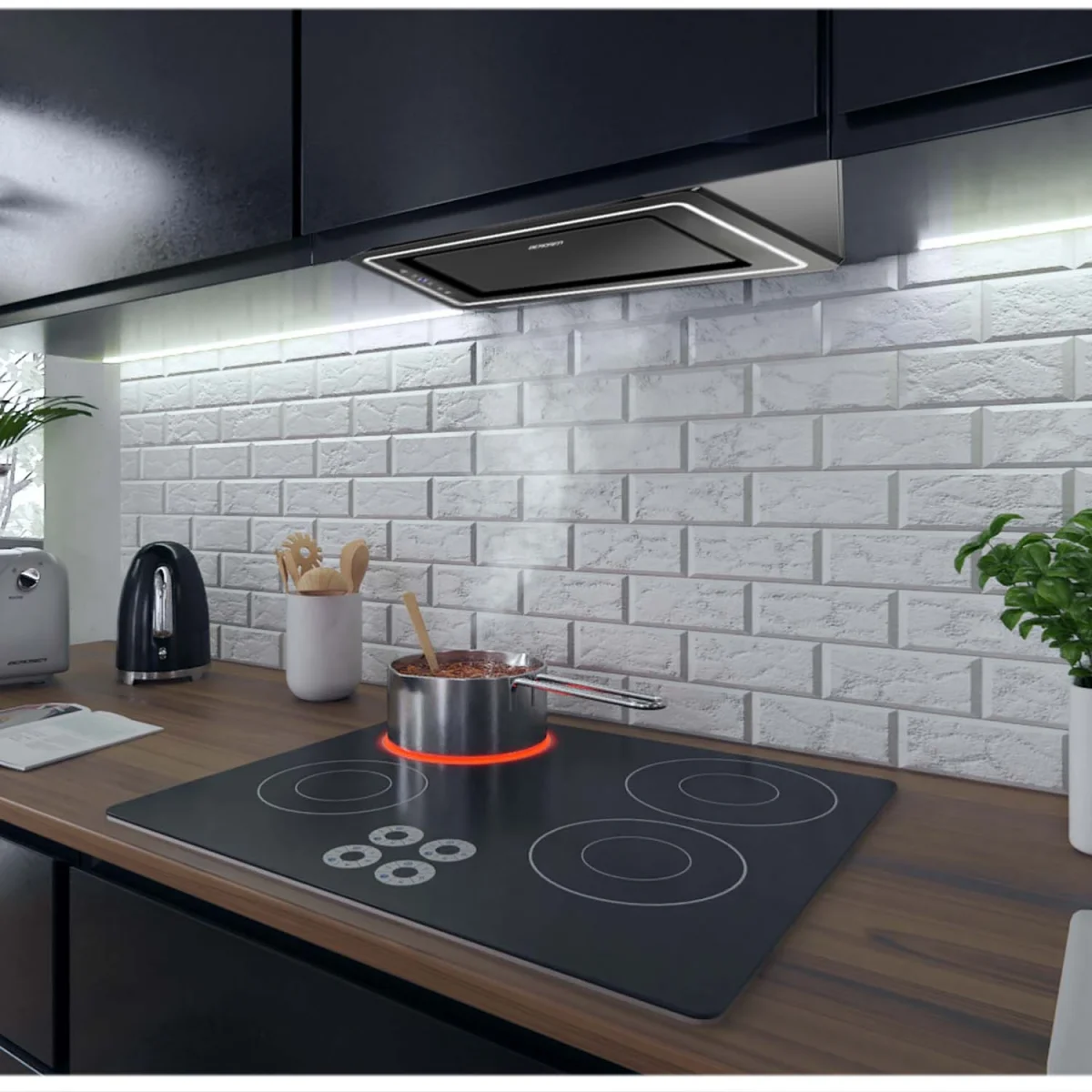 Витяжка кухонна 52 см чорна Berdsen BT-239 - Зображення 7