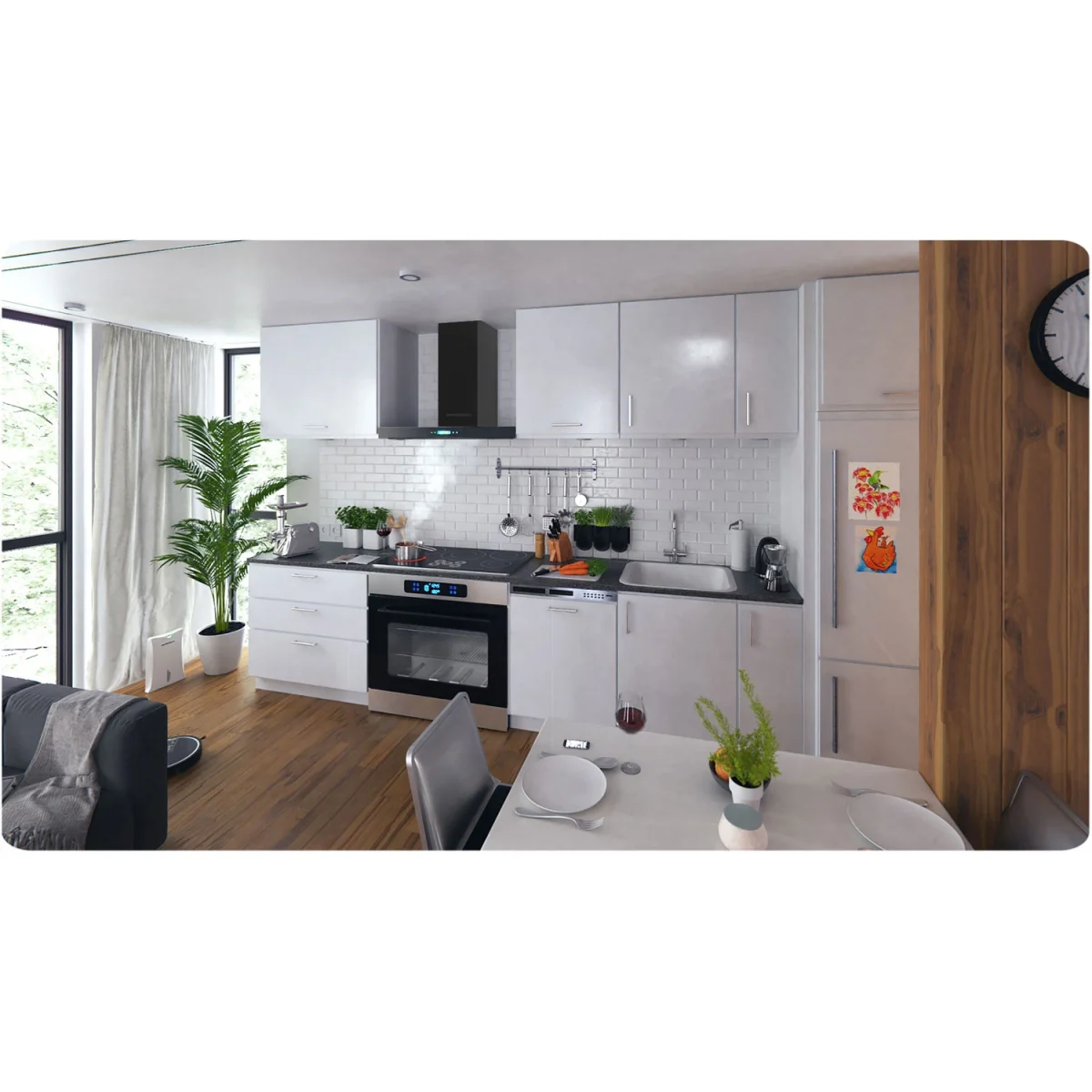 Витяжка кухонна 90 см Black Berdsen BE-90S - Зображення 8