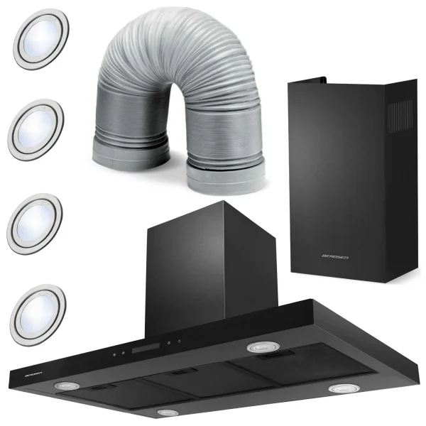 Витяжка кухонна 90см Black Berdsen BE-90E