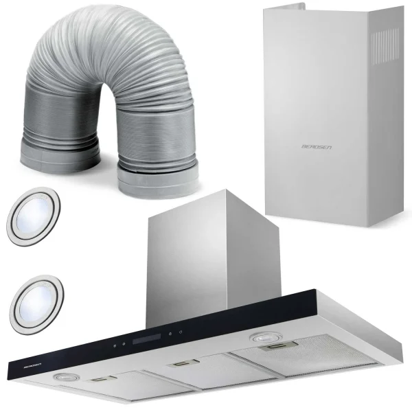 Витяжка кухонна 90 см Inox Berdsen BE-90S