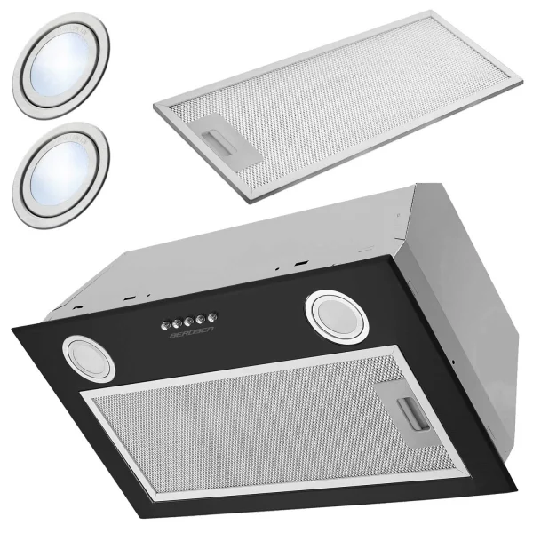 Вбудована кухонна витяжка 52 см Berdsen BT-232 чорна