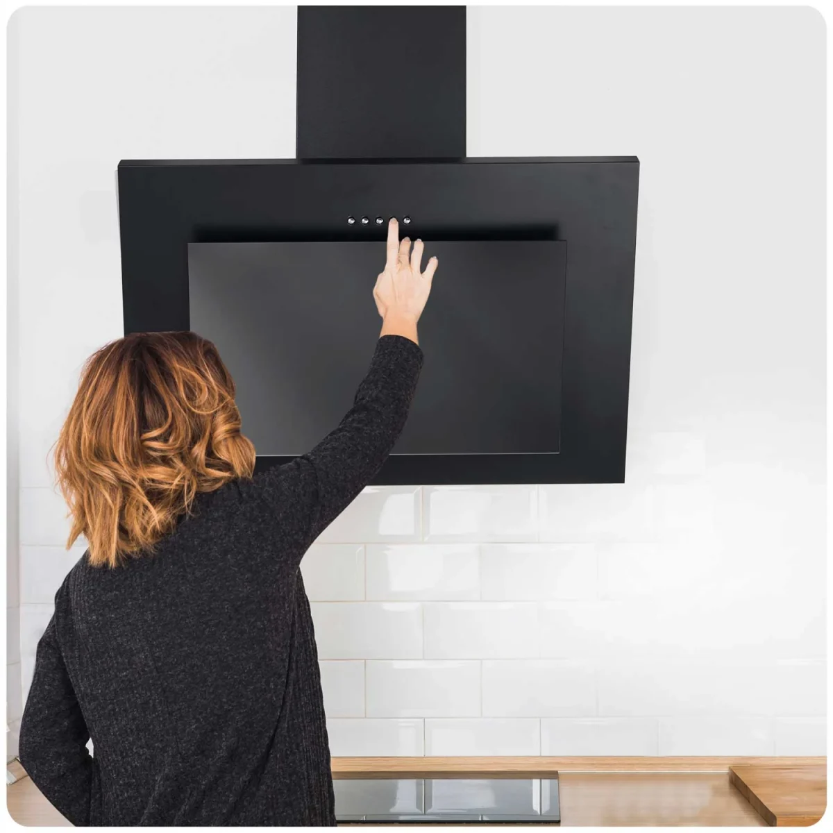 Камінна витяжка кухонна 60 см Berdsen BT-215 чорна - Зображення 12