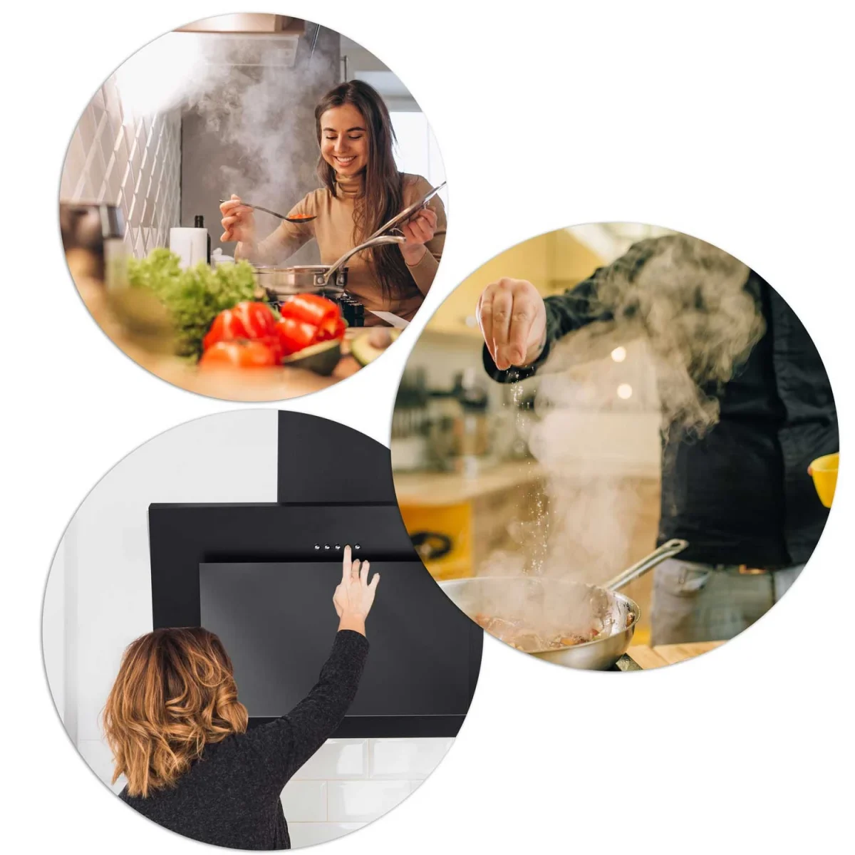 Камінна витяжка кухонна 60 см Berdsen BT-215 чорна - Зображення 11