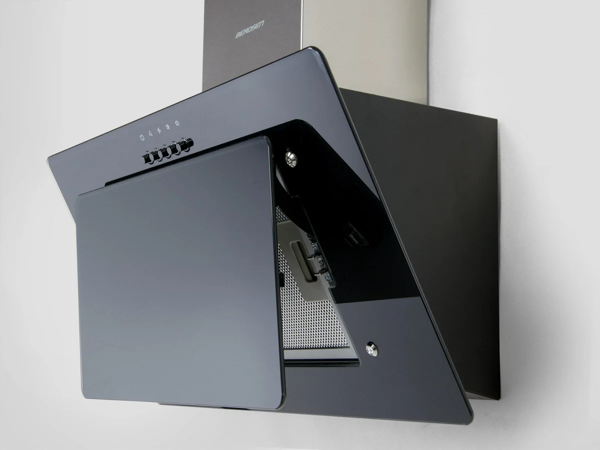 Витяжка камінна кухонна 60 см Berdsen BT-210 чорна - Зображення 3