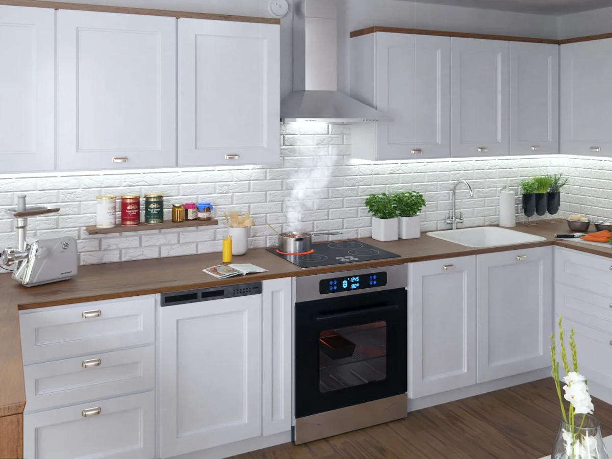 Витяжка кухонна камінна 60 см Berdsen BT-213 INOX - Зображення 4