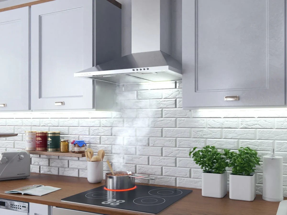 Витяжка кухонна камінна 60 см Berdsen BT-213 INOX - Зображення 6