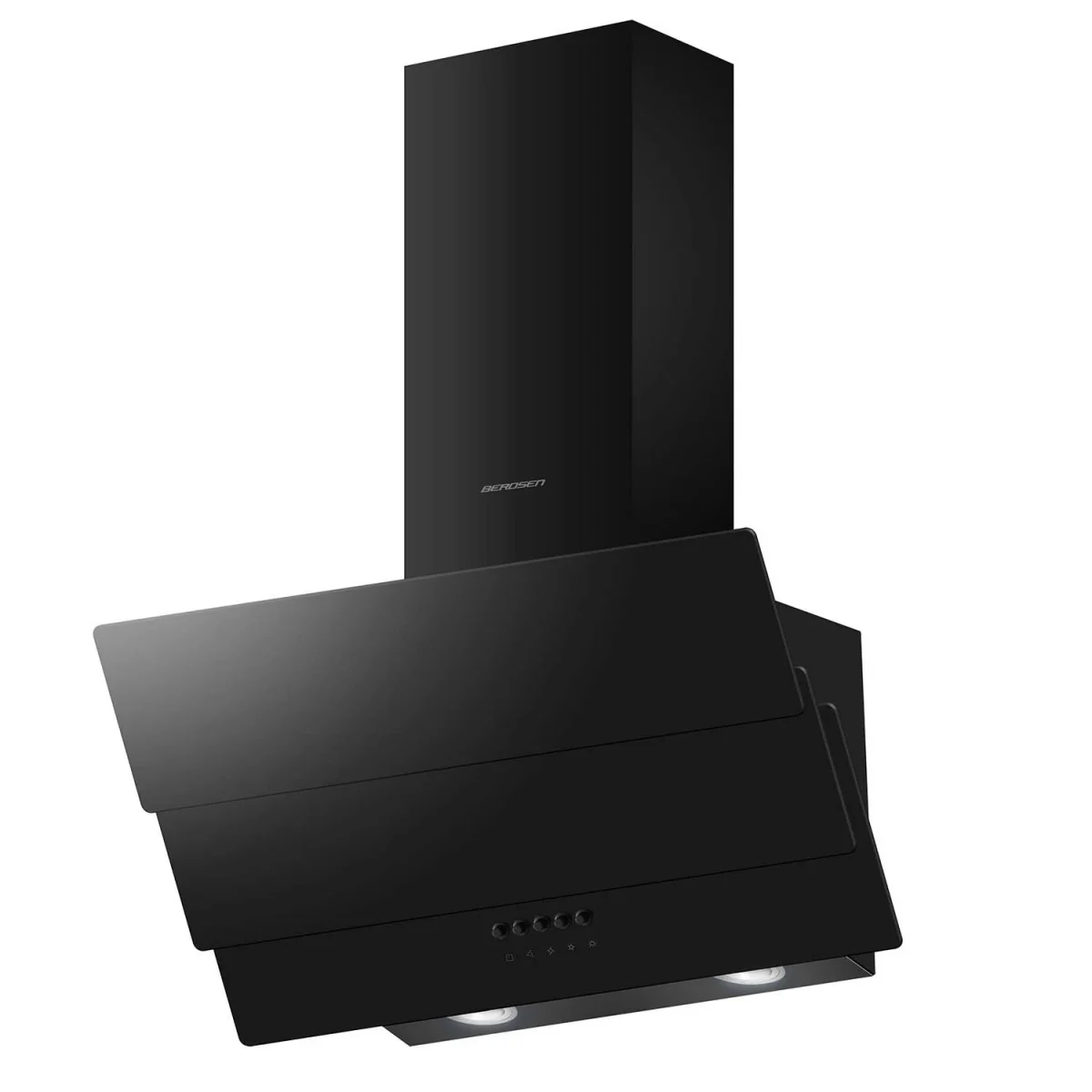 Витяжка камінна кухонна 60 см Berdsen BT-212 чорна - Зображення 2