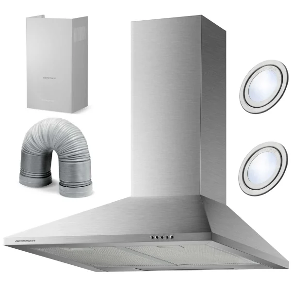 Витяжка кухонна камінна 60см Berdsen BT-213 INOX