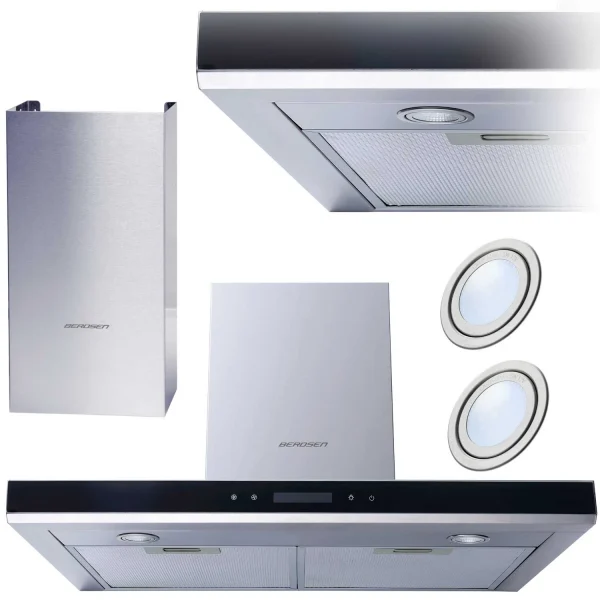 Витяжка камінна кухонна 60см Berdsen BE-60A-T2 INOX