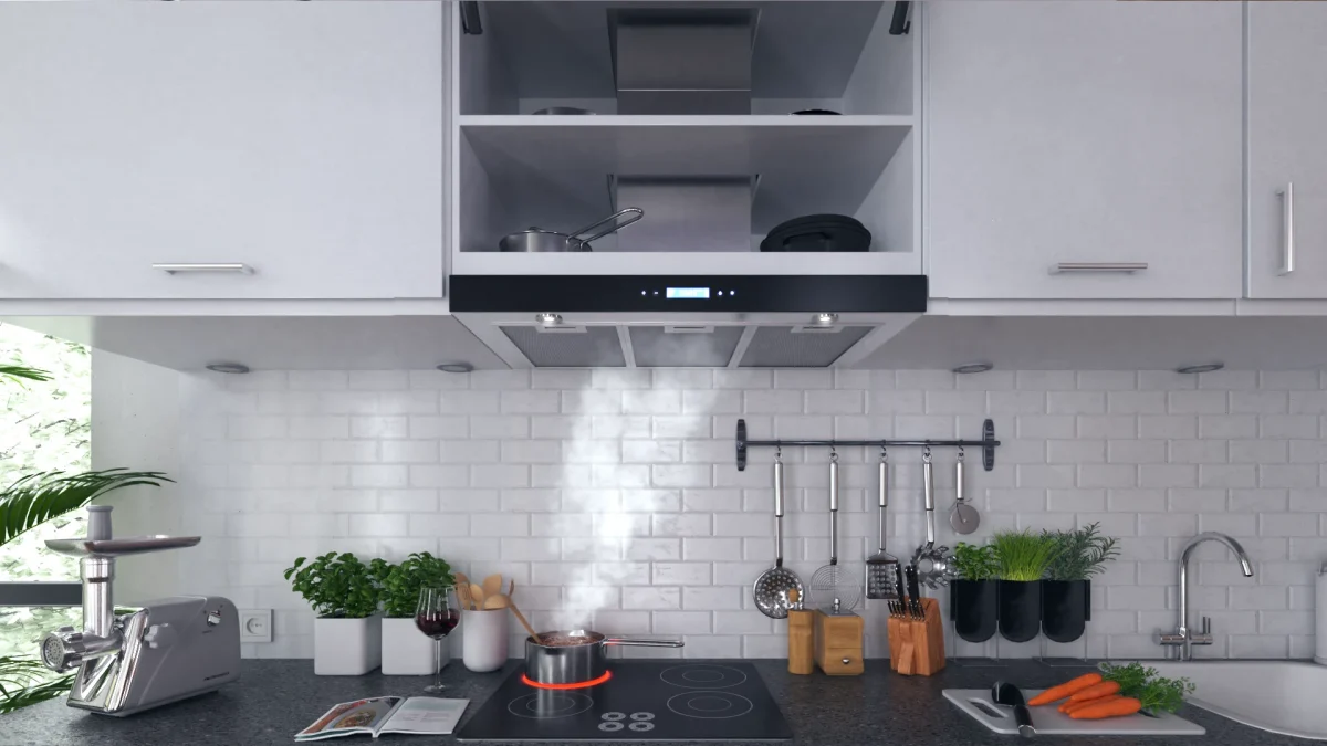 Камінна кухонна витяжка Berdsen BN-KE3 INOX + скло - Зображення 3