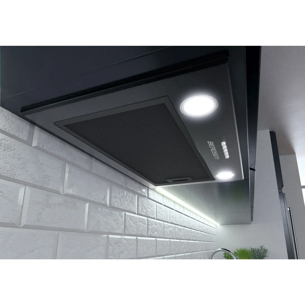 Витяжка кухонна під шафу 52 см чорна BE-50 - Зображення 5